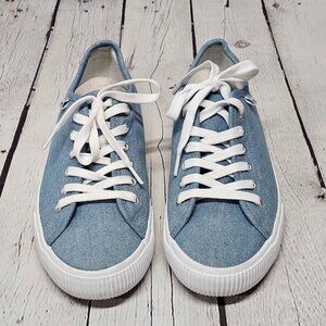 Hurley Carrie Denim Blue Woman's Canvas Lace-Up Sneaker Size 7.5M
